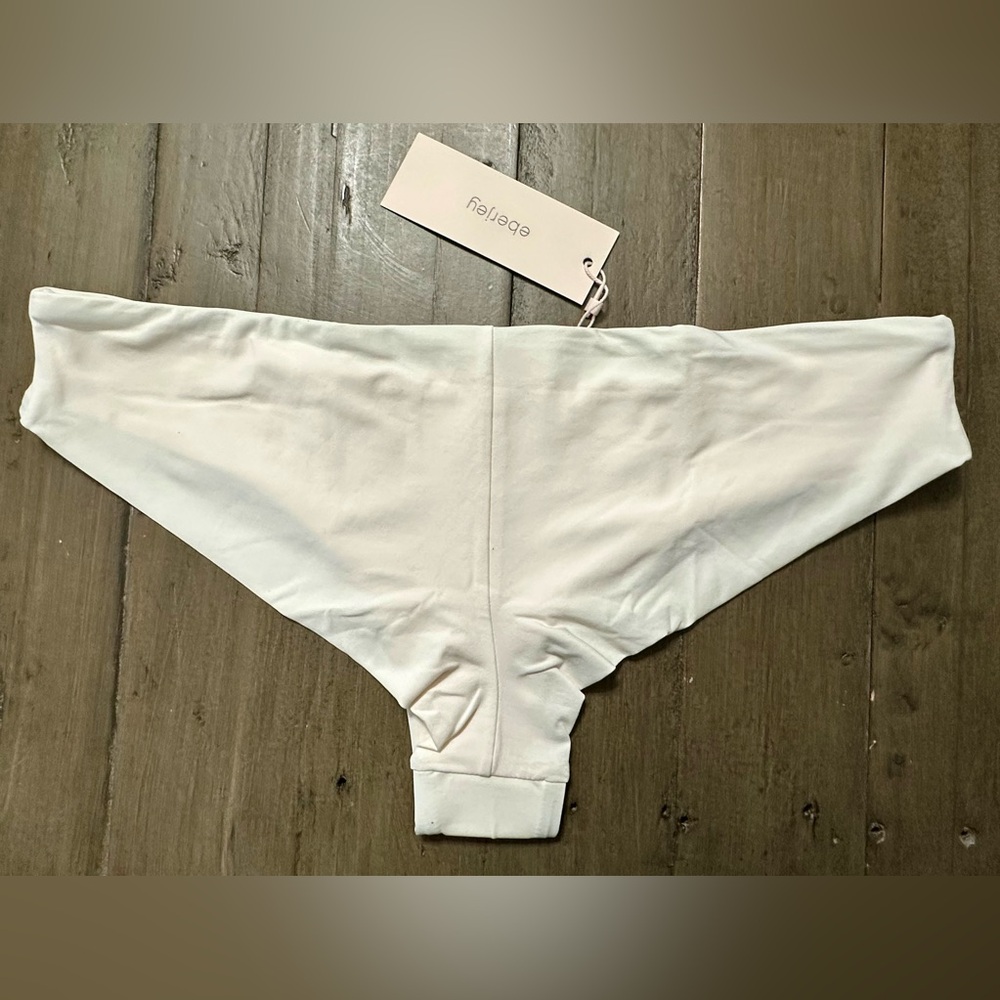 NWT Eberjey Women’s Standard So Solid Coco Bikini BOTTOM ONLY - Medium - Ecru - Picture 4 of 7